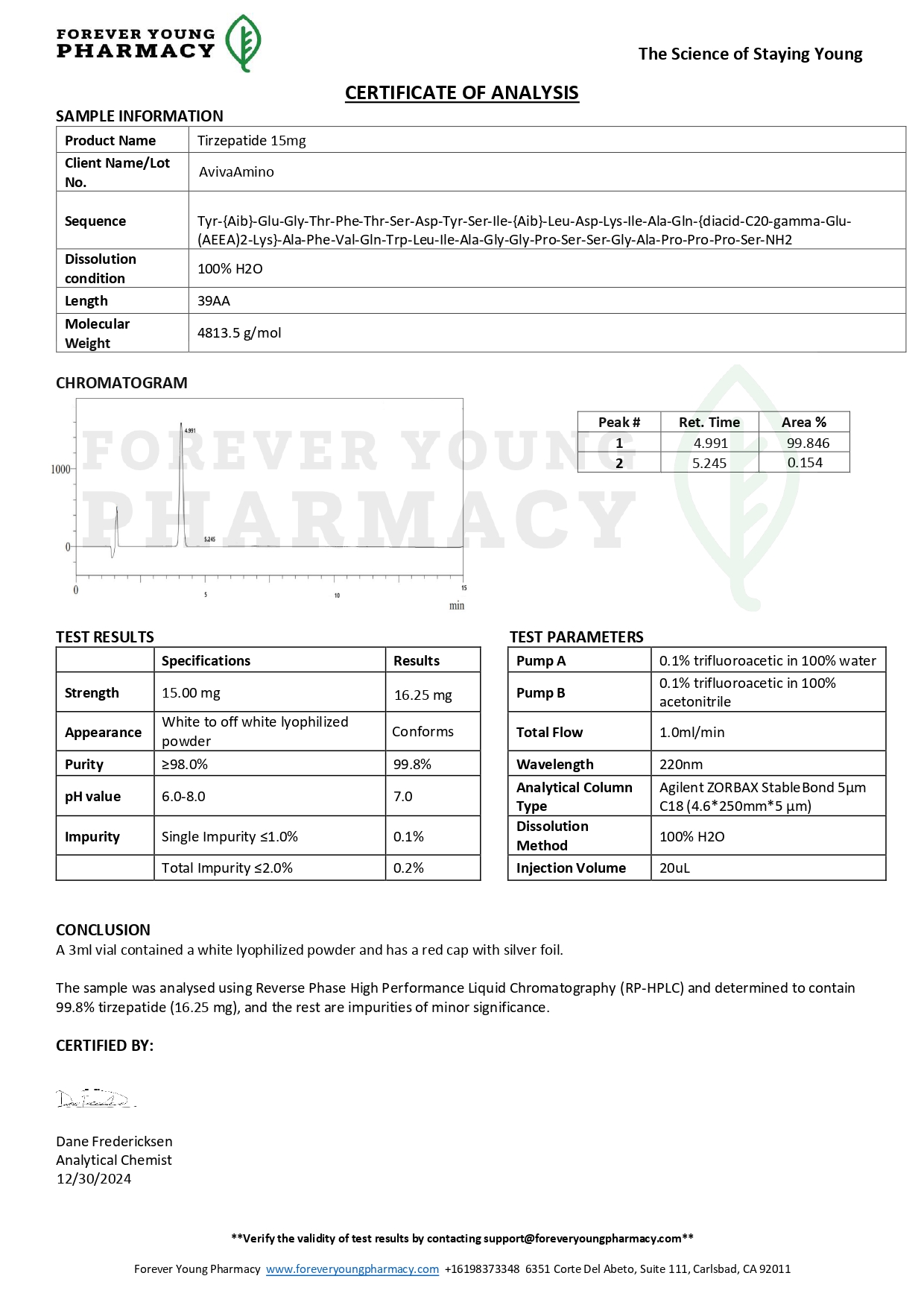 Tirzepatide 15mg - COA - AvivaAmino - 12.30.2024_page-0001